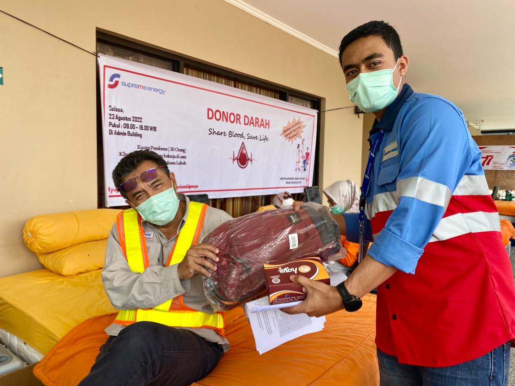 Penyelenggaraan kegiatan Donor Darah Bersama PMI & UPTD Solok Selatan oleh Supreme Energy Muara Laboh