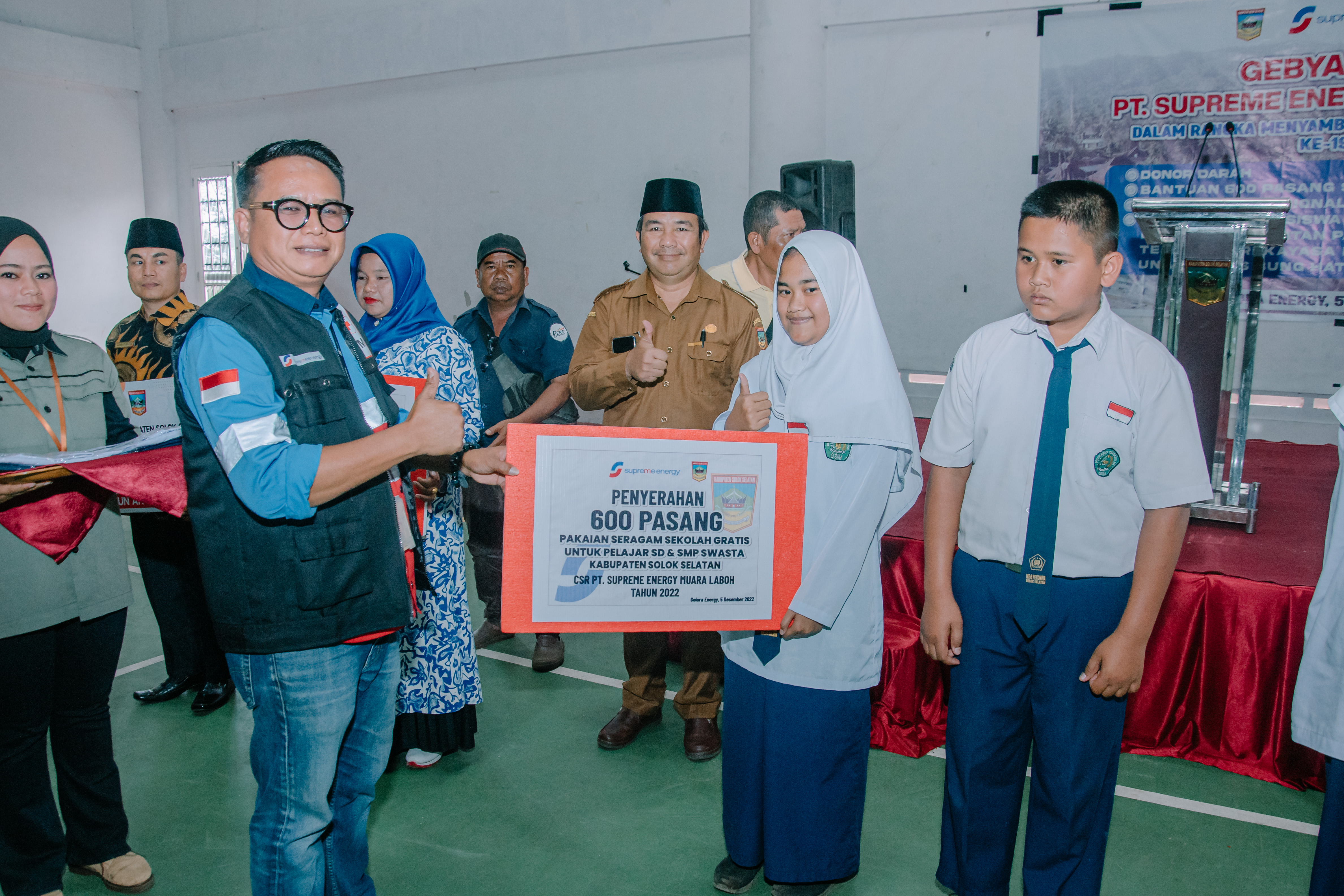 Gebyar CSR Day Supreme Energy Muara Laboh bekerjasama dengan PMI Kab. Solok Selatan